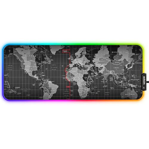 Mouse pad Exbom Extra grande RGB led Rainbow 80x30 cm 11 Modos de...