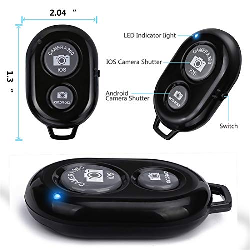 Wireless Camera Shutter Remote Control for Smart Phones- Compatible with iOS/Android (Pink+Green+White+Black) - Thumbnail 2