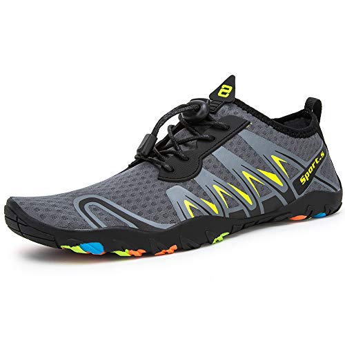 Strandschuhe Damen Herren Wasserschuhe Badeschuhe Unisex Atmungsaktiv Leicht Barfußschuhe rutschfeste für Schwimmen Tauchen