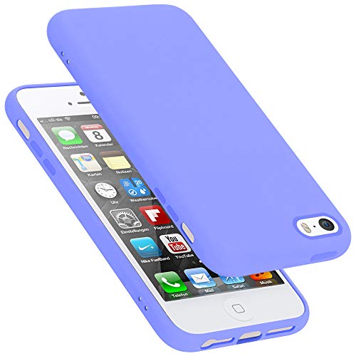 Cadorabo Coque pour Apple iPhone 5 en Liquid Light Purple - Housse Protection Souple en Silicone TPU avec Anti-Choc et Anti-Rayures - Ultra Slim Fin Gel Case Cover Bumper