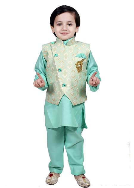 TADEX Kurta Pyjama & jacket for boys | 3 pcs WaistCoat Traditional Ethnic Wear For Children