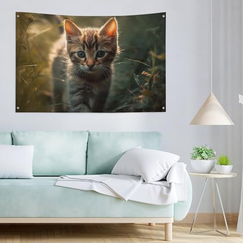 Bannière chaton résistant aux intempéries pour décoration dortoir