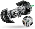 LEGO Star Wars Kit de Construction Modèle TIE Bomber, Jouet Starfighter Star Wars avec Figurine de Droid Gonk, Minifigurine de Darth Vader et Sabre Laser, Cadeau Collectible Star Wars pour Enfants de 9 Ans, 75347