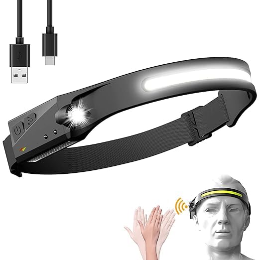 Craftisha LED Headlamp Flashlight Rechargeable Led Headlights, Super-Bright Cree T6 LED Waterproof Head Torch with 4 Modes,Adjustable Work for Camping, Fishing, Running (B0CKFBF737) Amazon Price History, Amazon Price Tracker