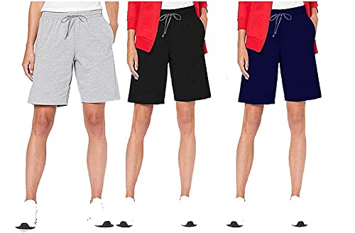 Image of Women's Cotton Shorts | Women's Bermuda Shorts | (Pack of 3)