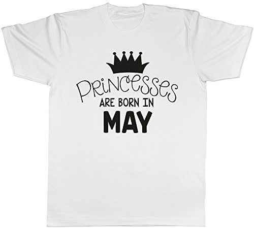 Image of Shopagift Princesses are Born in May Unisex T-Shirt White