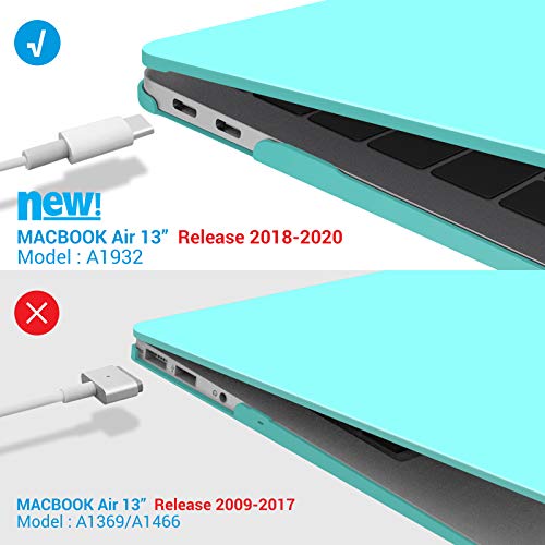 IBENZER MacBook Air 13 Inch Case 2020 2019 2018 New Version A1932, A2179, Hard Shell Case with Keyboard Cover for Apple Mac Air 13 Retina with Touch ID,TBL, MMA-T13TBL+1 - Thumbnail 4