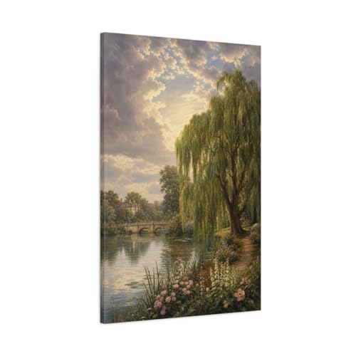 Toile victorienne 60x90 cm pour remplacer un mur blanc et vide de salon