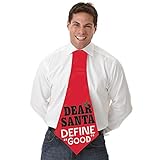 Amscan 392290 Jumbo 'Dear Santa Define Good' Tie | Christmas Costume | 1 piece