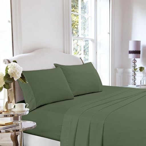 Miniatura 1 de CharlottelyHues Juego de sábanas de 800 hilos, 4 piezas, 100% algodón egipcio, sábanas de 18 pulgadas de profundidad de 18 pulgadas, tejido de satén