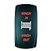 OctagonStar 7Pin Laser Red Momentary Rocker Switch Winch In/Out 20A 12V (On)-Off-(On) LED Light
