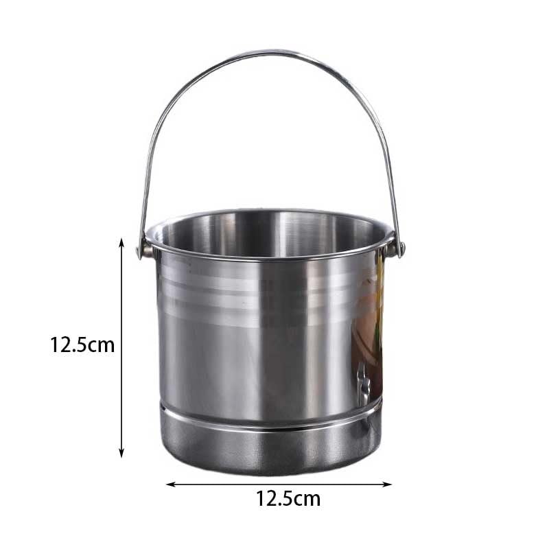 Secchiello per il ghiaccio in acciaio inox spesso, secchiello per il ghiaccio, secchiello per snack con pollo fritto, secchiello per il ghiaccio creativo, secchiello per vino rosso, secchiello per bev