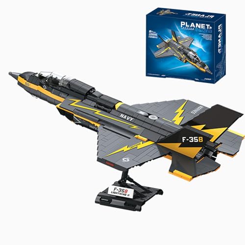 Military Series F-35 Lightning II Fighter Jet Air, Building Block Set Compatible with Lego Plane, Starplane Building and Military Toys, Gifts for Adult and Kid 8 9 10 11, 1268 PCS