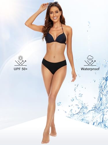 Image of OVRUNS Period Swimwear Bikini Menstrual Leakproof Swim Bottoms Waterproof UV 50+ Light Flow for Teens Girls Women