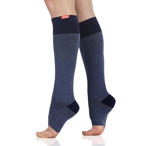Image of VIM & VIGR Cotton 20-30 mmHg Open-Toe Compression Socks