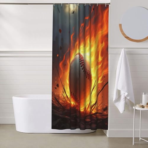 Rideau de douche lavable en machine pour baignoire 183cm
