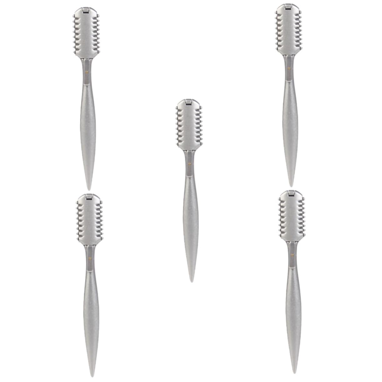 Healeved 5pièces Double Side Haircut Comb Peigne De Coiffure Métallique Pour Épaisseur De Cheveux Outil De Coiffure Indispensable Pour Stylistes Et Amateurs Pour Tailler Et Affiner Les
