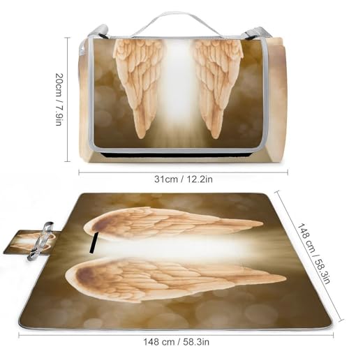 Couverture de pique-nique aile d'ange pliable pour s'isoler du sol chaud et humide