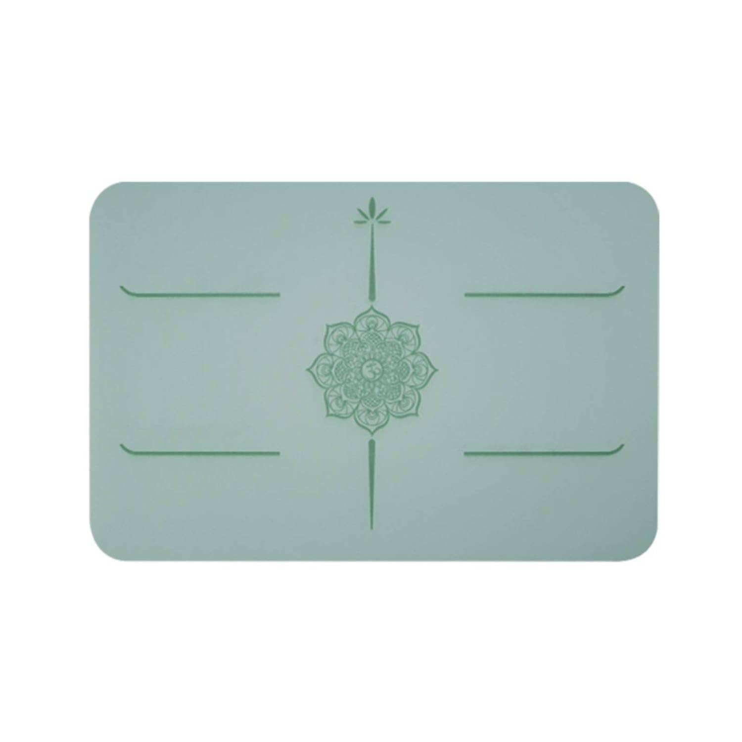 Two-plyLayer Handstand Mat Non-Slip Fitness Mat with Alignment Lines Printed Compact for Yogis, Athletes, Home Workouts, Mustard Green-image-6
