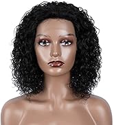 Rebecca Beauty Short Curly Lace Front Wigs Human Hair, Curly Bob Wigs for Black Women, 13X1.5 HD ...