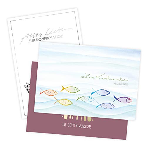 Lot de 3 cartes de confirmation Cover