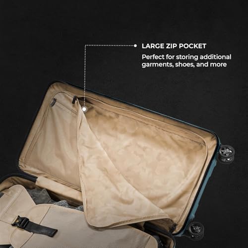 Image of Briggs & Riley 32 Inch Extra Large Trunk Checked Luggage - Maximum Capacity Hard Shell Heavy Duty Travel Suitcase with 360-Degree Spinner Wheels - TSA Lock - Torq Collection - Ocean
