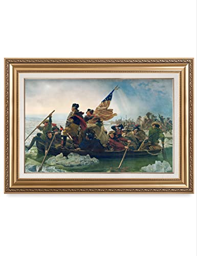 DECORARTS Washington Crossing the Delaware Gold Frame, 40x28