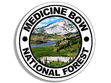 MAGNET Round MEDICINE BOW National Forest Magnet(hike co colorado) Size: 4 x 4 inch