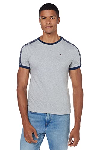 Preisvergleich Produktbild Tommy Hilfiger Herren T-Shirt Kurzarm Rundhalsausschnitt, Grau (Grey Heather), L