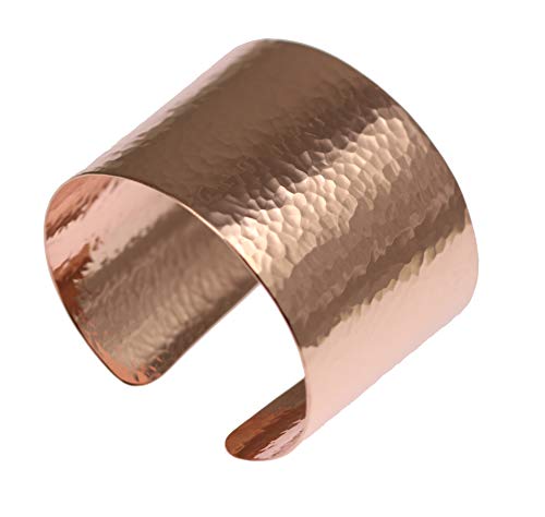 John S. Brana Wide Hammered Copper Cuff Bracelet Handmade Jewelry - 100% Uncoated Solid Copper3