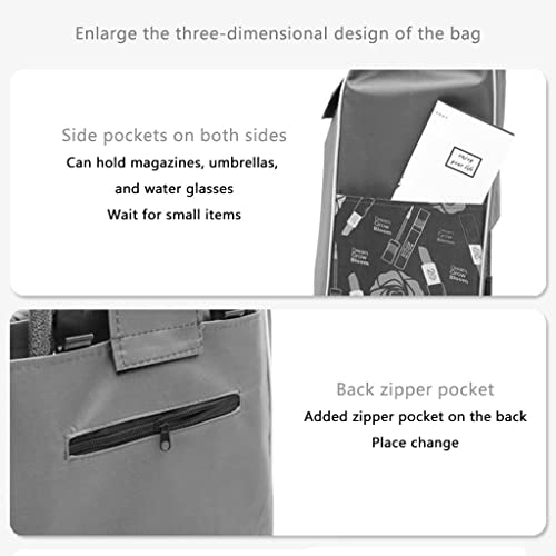 WLKINF Faltbarer Einkaufstrolley, leichter Einkaufstrolley, Klettern, kleiner Trolley, Supermarkt, ältere Menschen, Gemüsekorb, Trolley – Bild 7