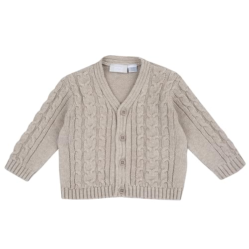 Cardigan Chicco en coton et laine beige : le gilet premium pour bébé chic