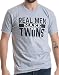 Real Men Make Twins | Funny New Dad Father's Day, Daddy Humor Unisex T-Shirt-(Adult,L) Sport Grey