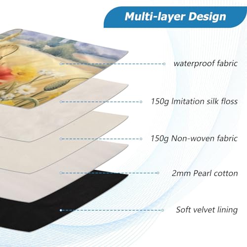 Funda para portátil de 13-14 pulgadas con diseño de acuarela miniatura 4