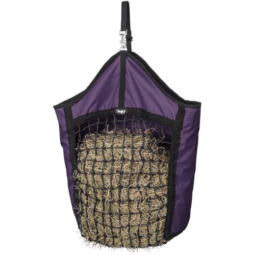 Tough1 Nylon Hay Tote with Net Front - Purple
