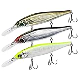 TRUSCEND Suspending Jerkbait Fishing Lures, Precision-Engineered Minnow with Sound, Flash & Irresistible Action, Cast Farther, Glow Brighter and Rattle Louder Jerkbaits for Bass Walleye Pike Catfish