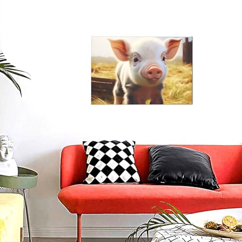 Toile murale moderne animaux de la ferme 30x45 cm pour decoration salon