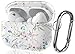 Youtec Airpods pro Case Cover, Cute Clear Airpods 3 Protective Cover Skin for Girl Women Men Shockproof Hard PC Case with Keychain Compatible Airpods pro Charging Case 3rd Gen 2019 [Front LED Visible]