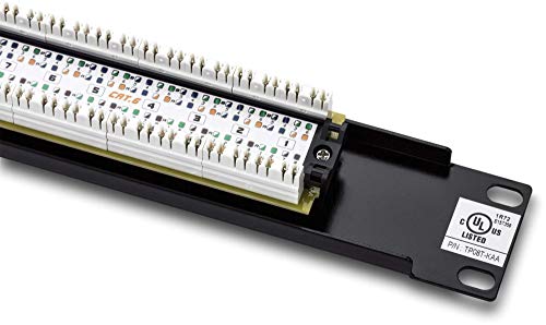 Trendnet 8-Port Cat6 Unshielded Patch Panel, Tc-P08C6, Rackmount, 10 Inch Wide, 8 X Gigabit Rj-45 Ethernet Ports, Pre-Numbered Ports, 250 Mhz Connection, Color Coded Labeling, 110 Idc Terminal Blocks #TOP5