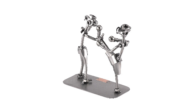 Nuts And Bolts Sculpture 'Horse Show Jumper' Handmade Figurine - View #9