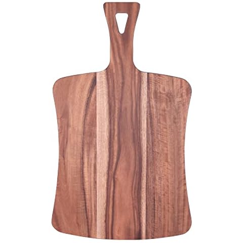 GLNWUE Acacia Wood Cutting Board with Handle, Wooden Chopping Board Countertop for Meat, Cheese, Bread, Vegetables Fruits Charcuterie Cheese Serving Board Cover