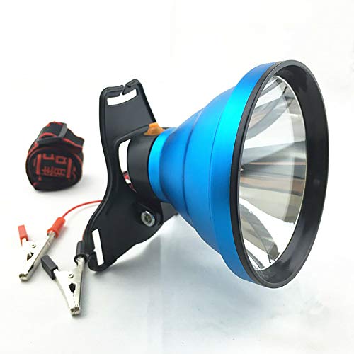 12V LED Lampe frontale 8000 Lumens Zooomable Super Bright Headlamp 100W LED Torches, mains libres lampe de poche pour Camping, Courir, Pêche, Chasse, lecture, réparation de voitures (sans batterie)