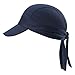 Arcweg Bandana Cap Kopftuch Mit Schirm Atmungsaktiv Pirat Kappe UV Schutz Verstellbar Bikertuch Radsport Mützen Schnelltrockned Dunkelblau