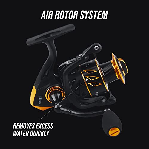 Rigged and Rigged RR 1000 spin reel. Smooth strong durable salt protected. 4+1 bearing. Spare spool + bag - Image 4