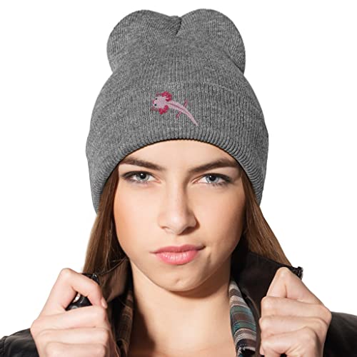 Image of Embroidery Goth Beanie Knit Hats for Men & Women, Embroidery Winter Hats Skull Cap