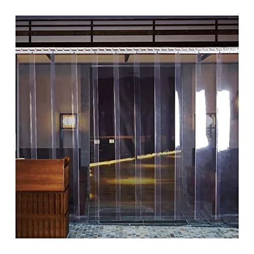 Cortinas verticales de PVC resistentes a la intemperie para salas de refrigeración, puertas de almacenamiento y salas limpias, 2,1 mm de grosor, 1,35 x 2 m, solución de privacidad duradera