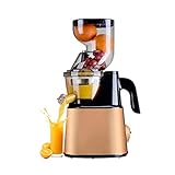 ★ potencia nominal: 150W RMXMY Máquina de zumos de Gran Calibre para Uso en el hogar, más función, Fruta y verdura frita con Leche de Soja, exprimidor de Jugo de Baja Velocidad de molienda (Color : Oro)