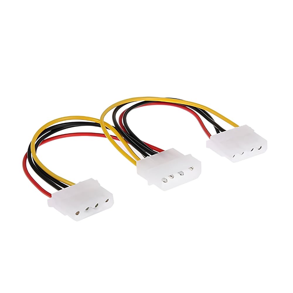 Multi-colored 4 Pin Molex Male to 2 Ports Molex IDE Female Power Supply Y Splitter Adapter 17Cm Cable for PC, Cooling Fan CD Driver Hard Disk - Pack of 1-image-24