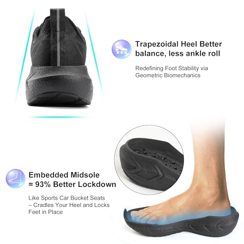 Men's Walking Running Tennis Shoes Comfortable Breathable Lightweight Cushioning Non-Slip Fashion Sneakers for Athletic Gym Workout3