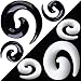 HUIZIUYUQI 2 Packs of Spiral Tapers and Plugs for Women and Men - Black and White Acrylic Ear Piercing Hanger Gauges Expander Stretching Tunnels and Plugs - Body Piercings Jewelry (9/16